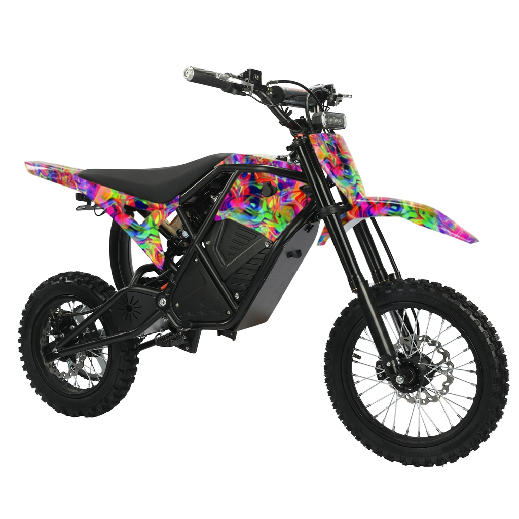 IJOYMOTO Seeker 01 Custom Edition – Colorful Swirl Electric Dirt Bike