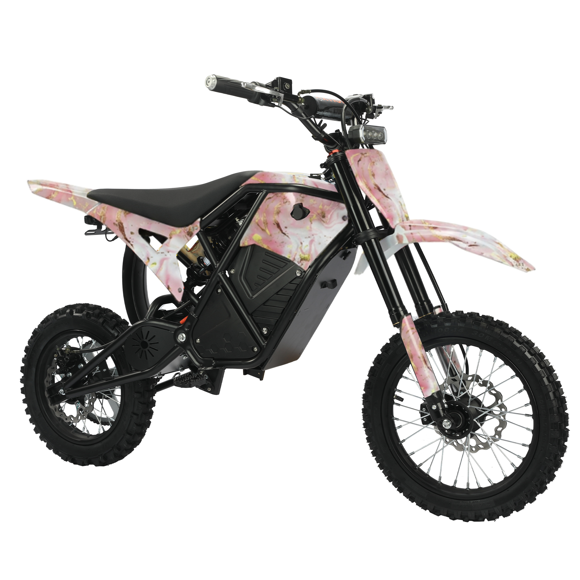 IJOYMOTO Seeker 01 Custom Edition – Pink White Gold Marble Off-Road Bike